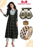 Coffret Salwar Noir & blanc – Indianbox Hasina