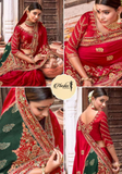 Sari Indien mariage rouge Jeevitha
