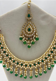 Parure royale kundan vert Mohana