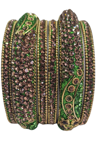 Bracelets mariage vert anis Nalini