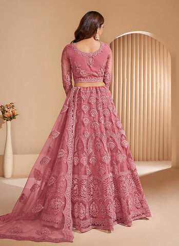 Kalyani Onion Pink Bridal Lehenga – Narkis Fashion