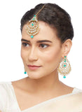 Chayana Green Tikka and Earrings