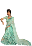 Gorgeous Wafa water green wedding saree