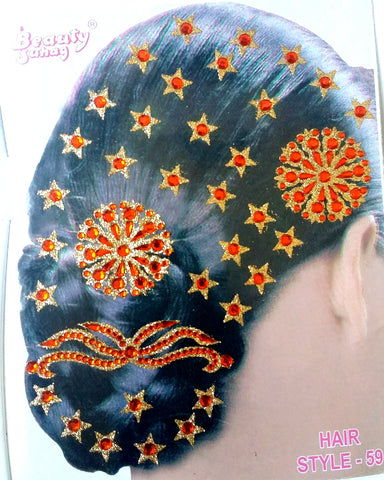 Bijou autocollant Indien Cheveux Orange - Narkis Fashion