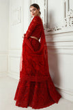 Lehenga nuptiale rouge Kaaviya - Narkis Fashion