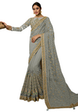 Beautiful Anika gray bollywood saree