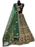 Lehenga mariée vert Anjali