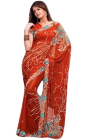 Sari bollywood orange Kareena