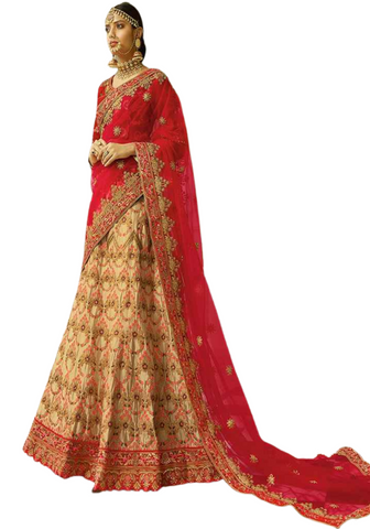 Lehenga Mariage Rouge Bhavani - Narkis Fashion