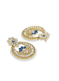 Sahanas royal blue Indian earrings