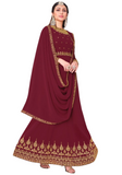 Burgundy oriental dress Saïna