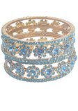 Bracelets with blue rhinestones