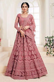 Lehenga nuptiale rose Kahina - Narkis Fashion