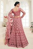 Lehenga nuptiale rose Kahina - Narkis Fashion