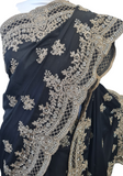 Somptueux sari noir Kareena