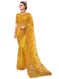 Sensational Nishanthi Yellow Wedding Sari