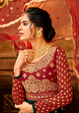 Awamira burgundy evening dress