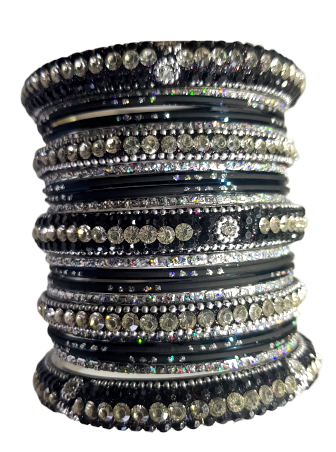 Bracelets Mariage Noir argenté - Narkis Fashion