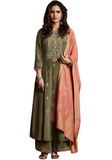 Priya Olive Green Indian Salwar - Size 40