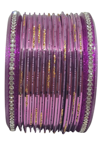 Bracelets Indien Prune - Lot de 12