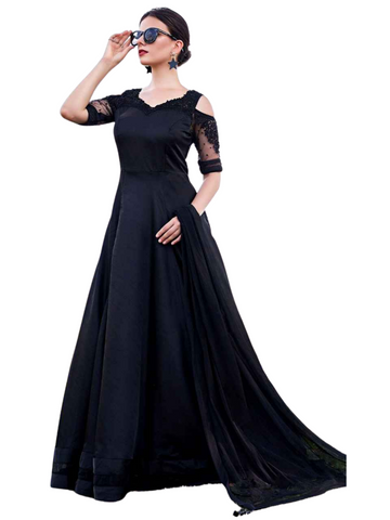 Robe de soirée noire Victoria - Taille 44 - Narkis Fashion