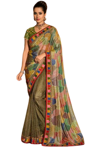 Wonderful Multicolor Wedding Sari Wardha