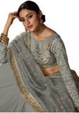 Beautiful Anika gray bollywood saree
