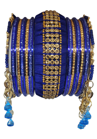 Bracelets mariage bleu roi