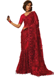 Magnifique sari mariage rouge Shayma